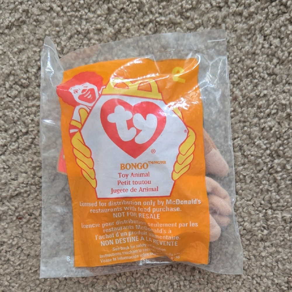 NWT McDonald's TY Beanie Baby Bongo